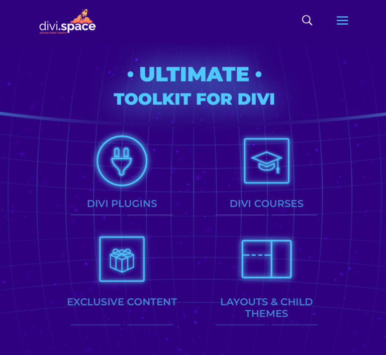 divi.space homepage 768x706